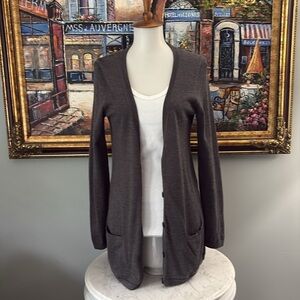 Talbots Italian Merino Wool Boyfriend Cardigan Sweater